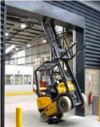 forklift crash overhead obstruction accident